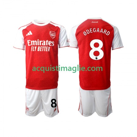 Divisa di Calcio Arsenal Martin Odegaard 8 Bambino Prima 2025/2026
